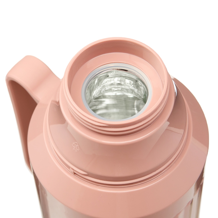 Термос 1.8 л, со стеклянной колбой, сохраняет тепло 12 ч, с кружкой,  коричневый