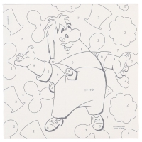 Картина по номерам для детей, 17х17 см, Малыш и Карлсон Картина по номерам для детей, 17х17 см, Малыш и Карлсон