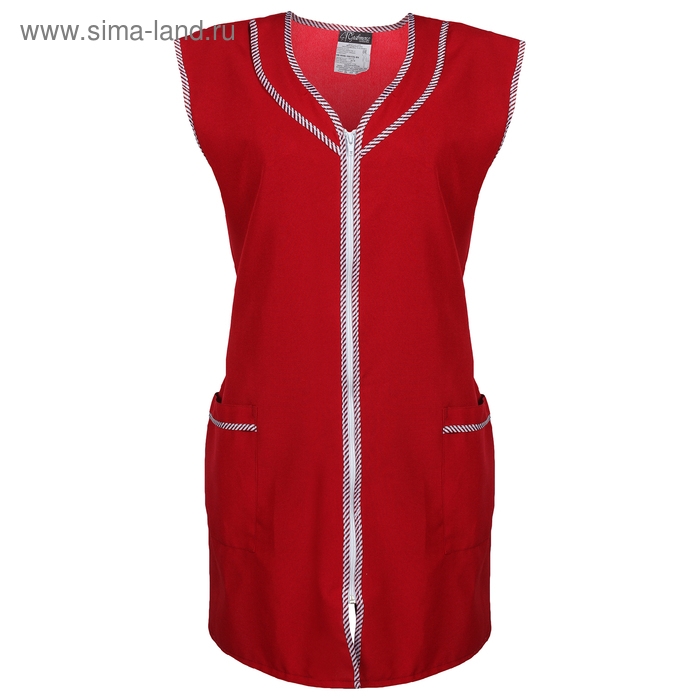 Халат габардин на молнии, без рукава, р. 52-54, рост 170-176, цвет бордовый Халат габардин на молнии, без рукава, р. 52-54, рост 170-176, цвет бордовый