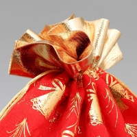 Мешочек подарочный плюш «Новогодние колокола», колокольчик, тиснение, 30 х 40 см +/- 1.5 см, Новый год Мешочек подарочный плюш «Новогодние колокола», колокольчик, тиснение, 30 х 40 см +/- 1.5 см, Новый год