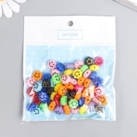 Бусины для творчества пластик "Смайлик на цветочке" яркие набор 20 гр 0,6х1х1 см Бусины для творчества пластик "Смайлик на цветочке" яркие набор 20 гр 0,6х1х1 см