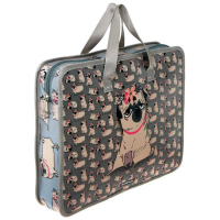 Папка с ручками А4, 335 х 265 х 60 мм, ErichKrause "Chilling Dog", 600 мкм, молния сверху, с принтом Папка с ручками А4, 335 х 265 х 60 мм, ErichKrause "Chilling Dog", 600 мкм, молния сверху, с принтом