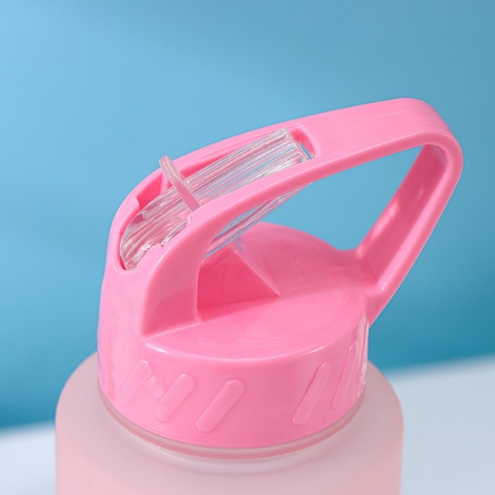 Бутылка с трубочкой Доляна &laquo;Градиент&raquo;, 700 мл, 25&times;7&times;8 см, цвет МИКС