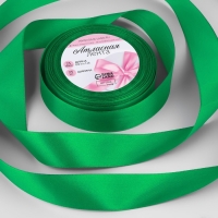 Лента атласная, 25 мм × 23 ± 1 м, цвет зелёный №19 Лента атласная, 25 мм × 23 ± 1 м, цвет зелёный №19