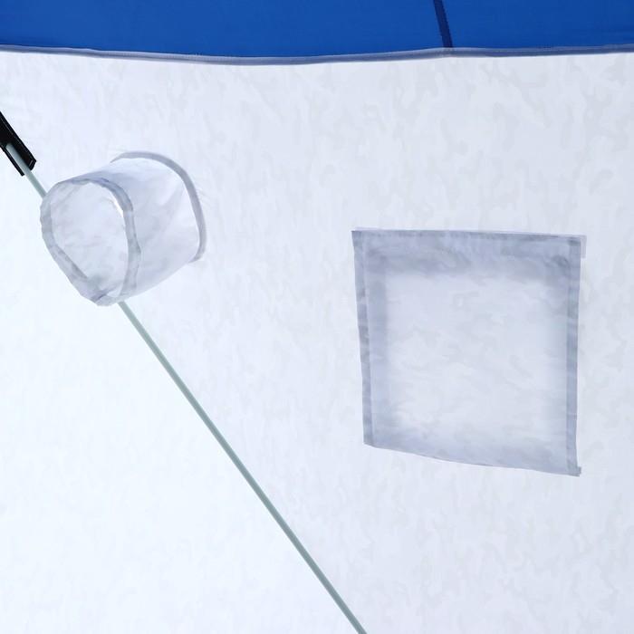 Палатка зимняя куб СЛЕДОПЫТ 1.8 х 1.8 м, ткань Oxford, цвет сине-белый с принтом Палатка зимняя куб СЛЕДОПЫТ 1.8 х 1.8 м, ткань Oxford, цвет сине-белый с принтом