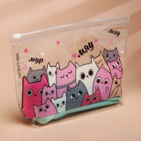 Косметичка из прозрачного PVC 21 х2 х14 см «Котики» Косметичка из прозрачного PVC 21 х2 х14 см «Котики»