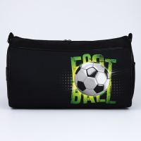 Сумка детская спортивная для мальчика «Футбол», 40х21х24 см, цвет чёрный Сумка детская спортивная для мальчика «Футбол», 40х21х24 см, цвет чёрный