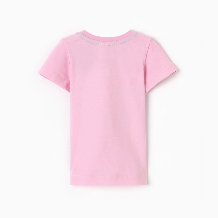 Футболка для девочки, цвет нежно-розовый, рост 80 см