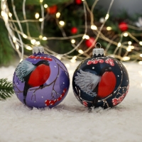 Шар "Сказочный снегирь 2", 80 мм., в подарочной упаковке Шар "Сказочный снегирь 2", 80 мм., в подарочной упаковке