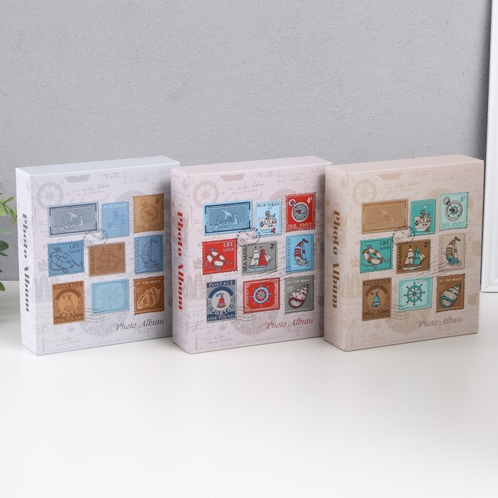 Фотоальбом на 40 фото 13х18 см "Морская почта" в коробке МИКС 5х19х20,5 см