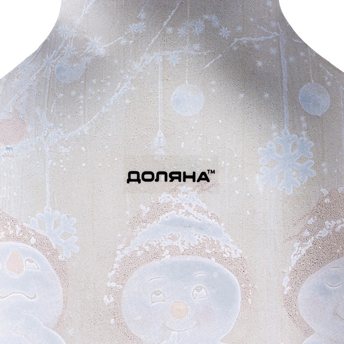 Блюдо новогоднее стеклянное сервировочное Доляна «Колокольчик. Снеговики мечтатели», 18×17 см Блюдо новогоднее стеклянное сервировочное Доляна «Колокольчик. Снеговики мечтатели», 18×17 см