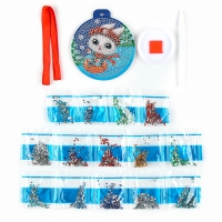 Алмазная мозаика на новый год для детей на подвеске «Зайка», 10 х 10 см, новогодний набор для творчества Алмазная мозаика на новый год для детей на подвеске «Зайка», 10 х 10 см, новогодний набор для творчества