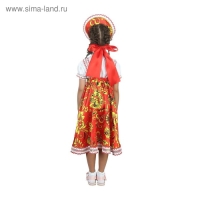 Русский народный костюм &laquo;Хохлома красная&raquo;, платье, кокошник, р. 30, рост 110-116 см