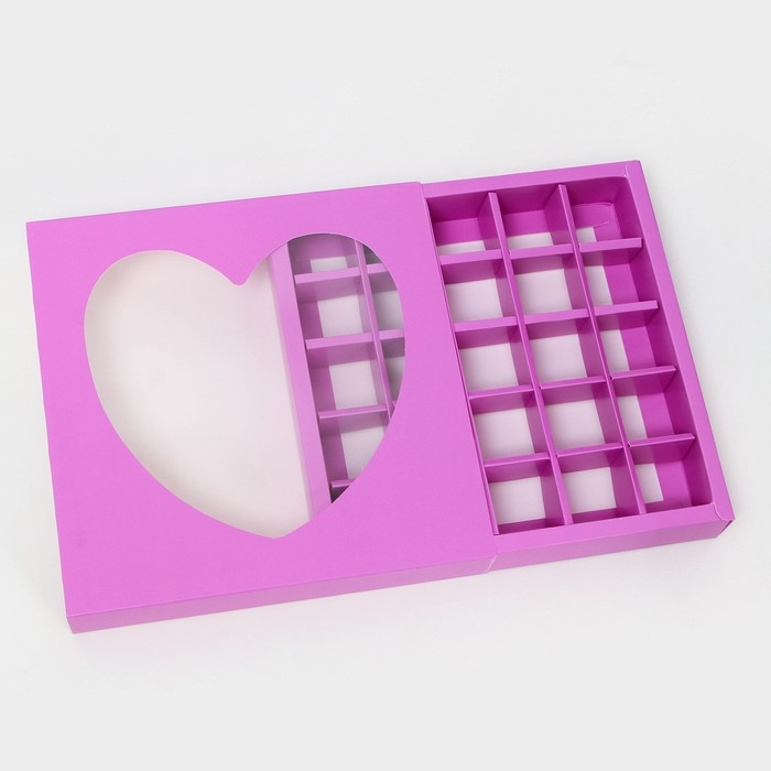 Коробка для конфет 25 шт, 22 х 22 х 3,5 см. Кондитерская упаковка