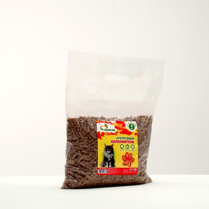 Наполнитель кукурузный гранула Наполнитель кукурузный гранула "Пижон" , 2 кг впитываемость до 4 л