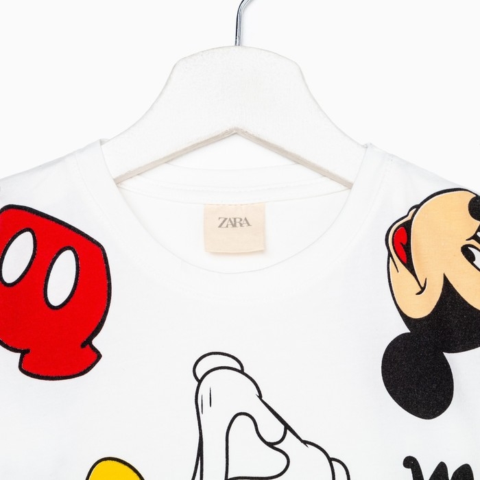 Футболка детская Mickey, цвет белый, рост 122-128 см (7-8 лет)