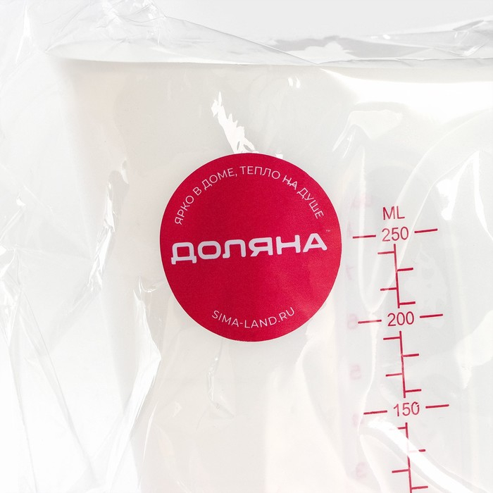 Мерный стакан Доляна, 250 мл, цвет белый Мерный стакан Доляна, 250 мл, цвет белый