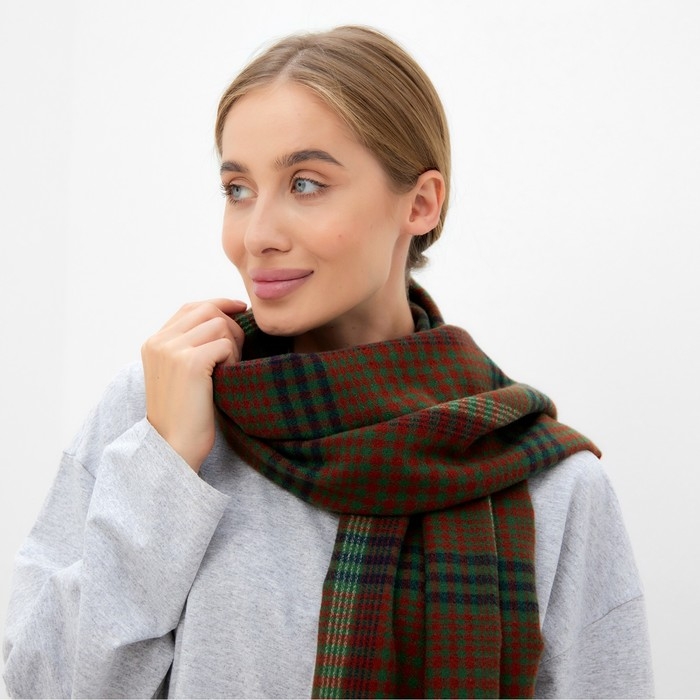 Шарф зимний с кистями MINAKU 65*180 + 8 см клетка Шарф зимний с кистями MINAKU 65*180 + 8 см клетка