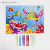 Аппликация круглыми стразами «Морские обитатели» Аппликация круглыми стразами «Морские обитатели»