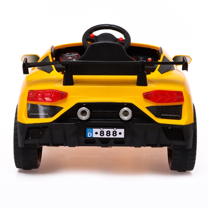 Электромобиль &laquo;Ламбо&raquo;, 2 мотора, цвет желтый