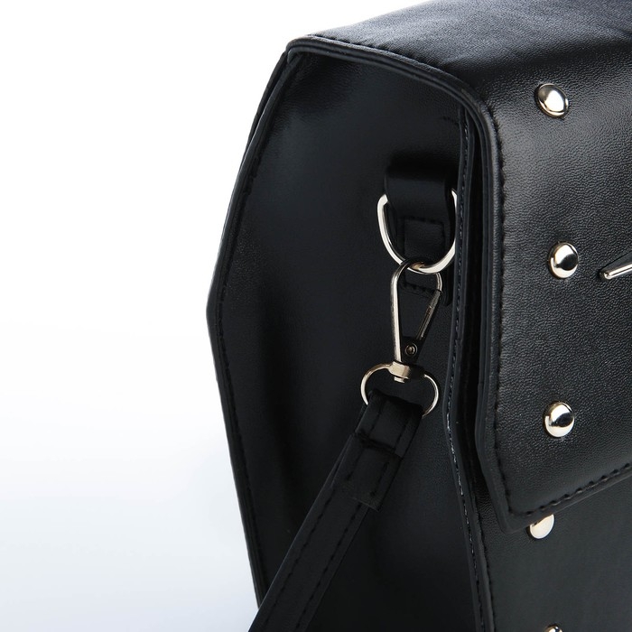 Сумка молодёжная на магните, цвет чёрный Сумка молодёжная на магните, цвет чёрный