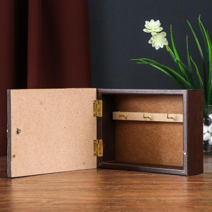 Ключница "Совы" венге 12х17 см