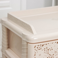 Комод широкий 4-х секционный &laquo;Лаура&raquo;, цвет слоновая кость