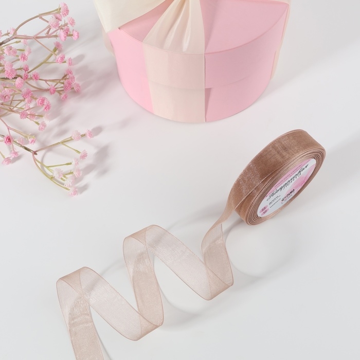 Лента капроновая, 20 мм, 20 &plusmn; 1 м, цвет бежевый №160