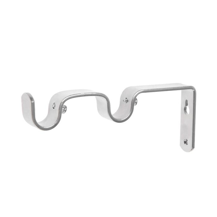 Кронштейн для карниза D20 двухрядный 8/15 см, цвет хром Кронштейн для карниза D20 двухрядный 8/15 см, цвет хром