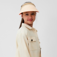 Козырёк плетёный для девочки MINAKU цвет розовый, р-р 50-52 Козырёк плетёный для девочки MINAKU цвет розовый, р-р 50-52