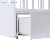 Детская кроватка &laquo;Чудо&raquo; на маятнике, с ящиком, цвет белый