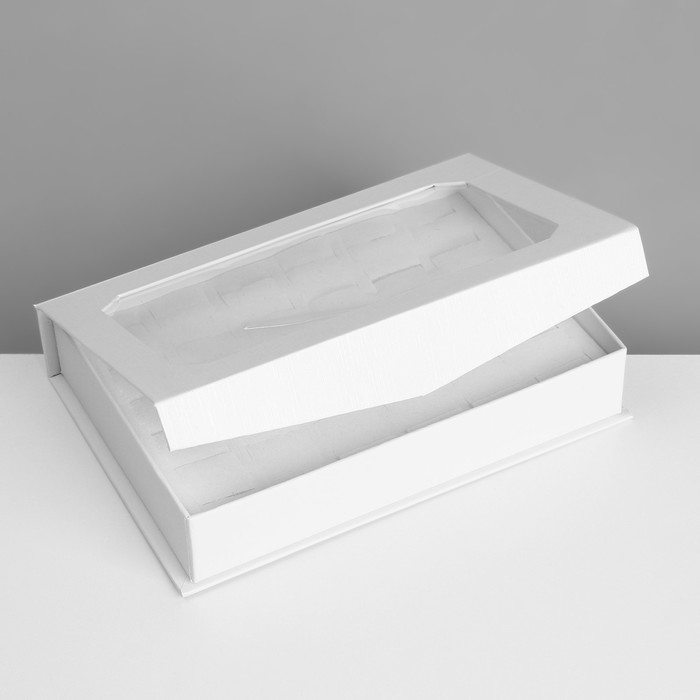 Подставка для украшений &laquo;Шкатулка&raquo; 36 мест, 18,5&times;12,5&times;4 см, цвет белый