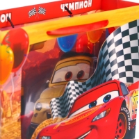 Пакет подарочный, 31х26х11 см, упаковка, Тачки