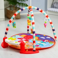 Развивающий коврик &laquo;Игра малыша&raquo;, с пианино, круглый, розовый