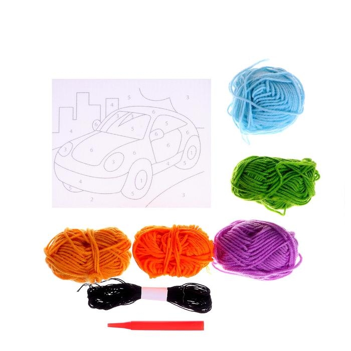 Набор для творчества &laquo;Волшебная вышивка&raquo;, машинка, 3+