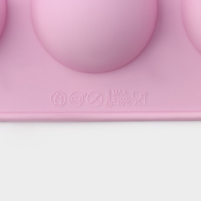 Форма для выпечки Доляна «Полусферы», силикон, 29×17 см, 15 ячеек (d=4 см), цвет МИКС Форма для выпечки Доляна «Полусферы», силикон, 29×17 см, 15 ячеек (d=4 см), цвет МИКС