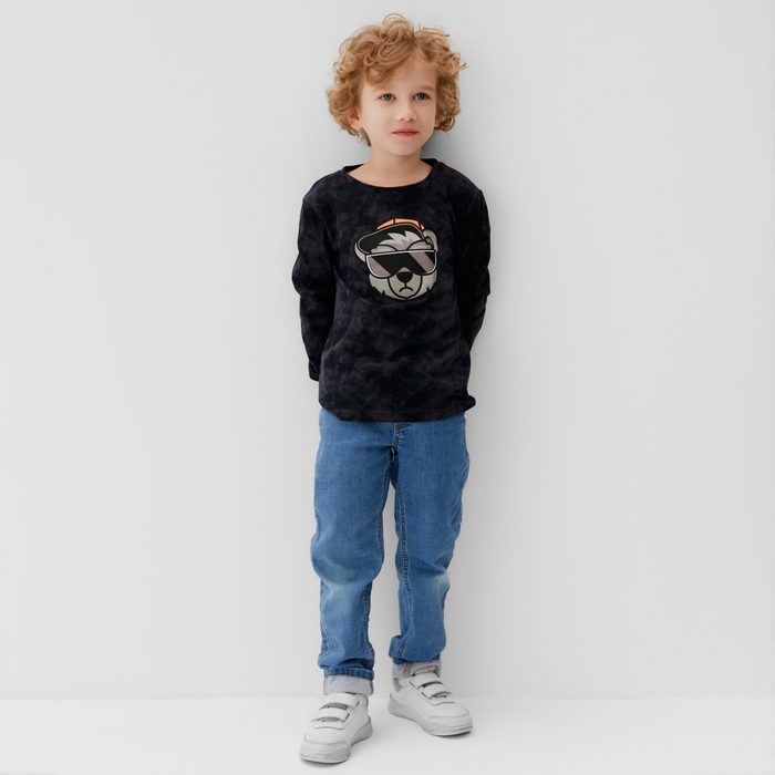 Футболка c дл. рук. детская KAFTAN "Trendy" р.36 (134-140), серый тай-дай