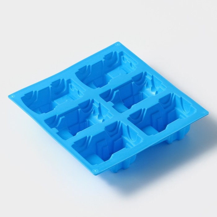 Форма для выпечки Доляна «Грузовик», силикон, 22×22 см, 6 ячеек (9,8×4,9 см), цвет МИКС Форма для выпечки Доляна «Грузовик», силикон, 22×22 см, 6 ячеек (9,8×4,9 см), цвет МИКС