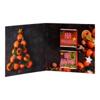 Новый год. Шоколадная открытка "С Новым годом, с новым счастьем", 2 шт х 5 г