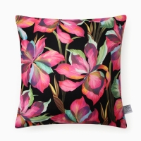 Подушка Этель "Ирисы", 40*40 см, 100% п/э, велюр Подушка Этель "Ирисы", 40*40 см, 100% п/э, велюр