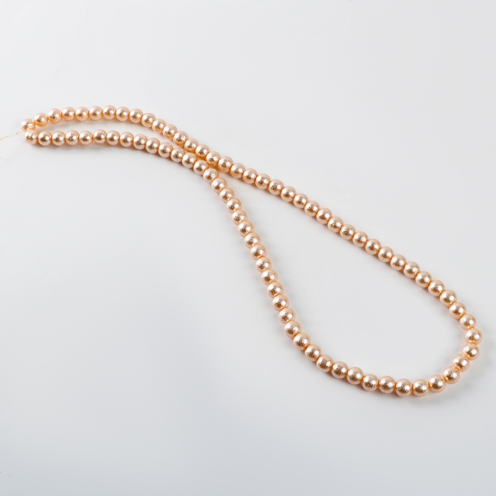 Бусины из стекла, набор 78 шт., размер 1 шт. &mdash; 10 мм, цвет бежевый