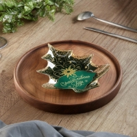 Тарелка стеклянная новогодняя Дорого внимание &laquo;Счастливого года&raquo;, 16,5 х 19,5 см