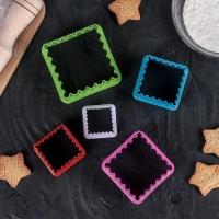 Набор форм для печенья Доляна &laquo;Квадрат&raquo;, 5 шт, 8&times;8&times;3,5 см, цвет МИКС