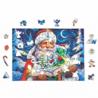 Пазлы фигурные деревянные &laquo;Новогодняя сказка&raquo; со святящимися деталями, 146 элементов