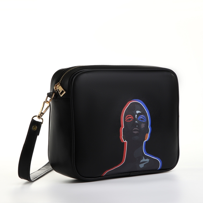 Сумка женская через плечо TEXTURA, маленького размера, цвет чёрный