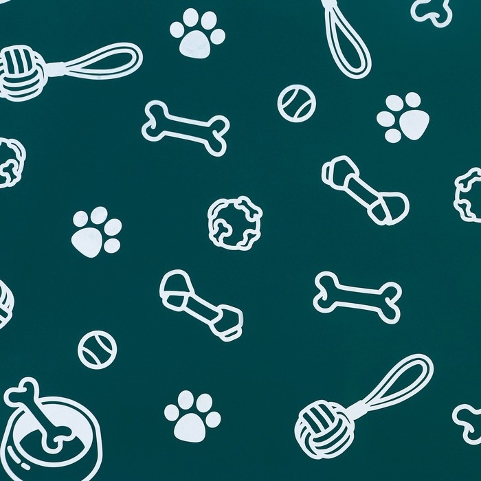 Коврик силиконовый под миску &laquo;Паттерн&raquo;, 30х40 см, зеленый