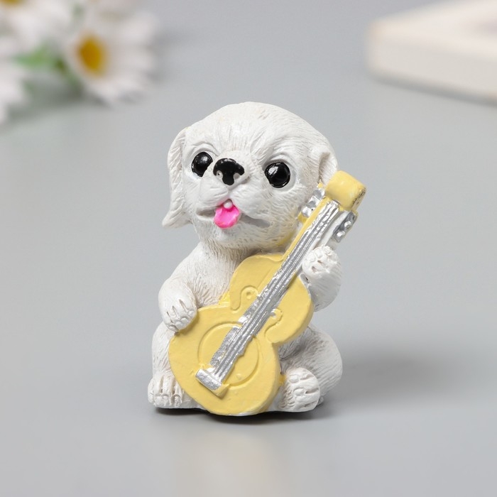 Сувенир полистоун "Собака-музыкант" набор 4 шт 3х3х5 см
