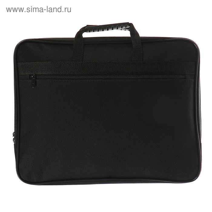 Папка с ручками текстильная А4, 365 х 290 х 30 мм, Calligrata, 1Ш41, Папка с ручками текстильная А4, 365 х 290 х 30 мм, Calligrata, 1Ш41, "Офис", внешний/внутренний карман, чёрная