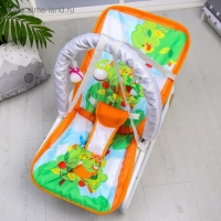 Шезлонг-качалка для новорождённых «Лесная сказка», игровая дуга, съёмные игрушки МИКС Шезлонг-качалка для новорождённых «Лесная сказка», игровая дуга, съёмные игрушки МИКС