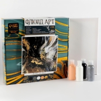 Набор для творчества. Флюид арт. Рисование акрилом на холсте с поталью &laquo;Роскошь&raquo;